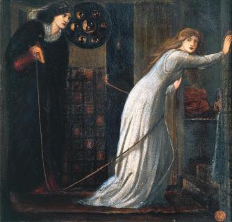 Queen Eleanor and Fair Rosamund, Sir Edward Coley Burn-Jones (1862)