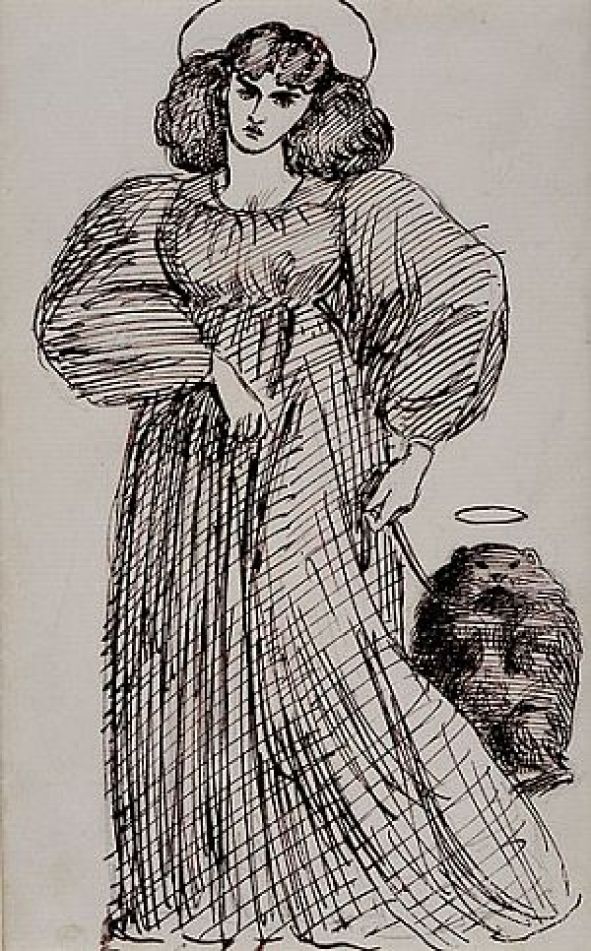 Mrs Morris and the Wombat by Dante Gabriel Rossetti, 1869.